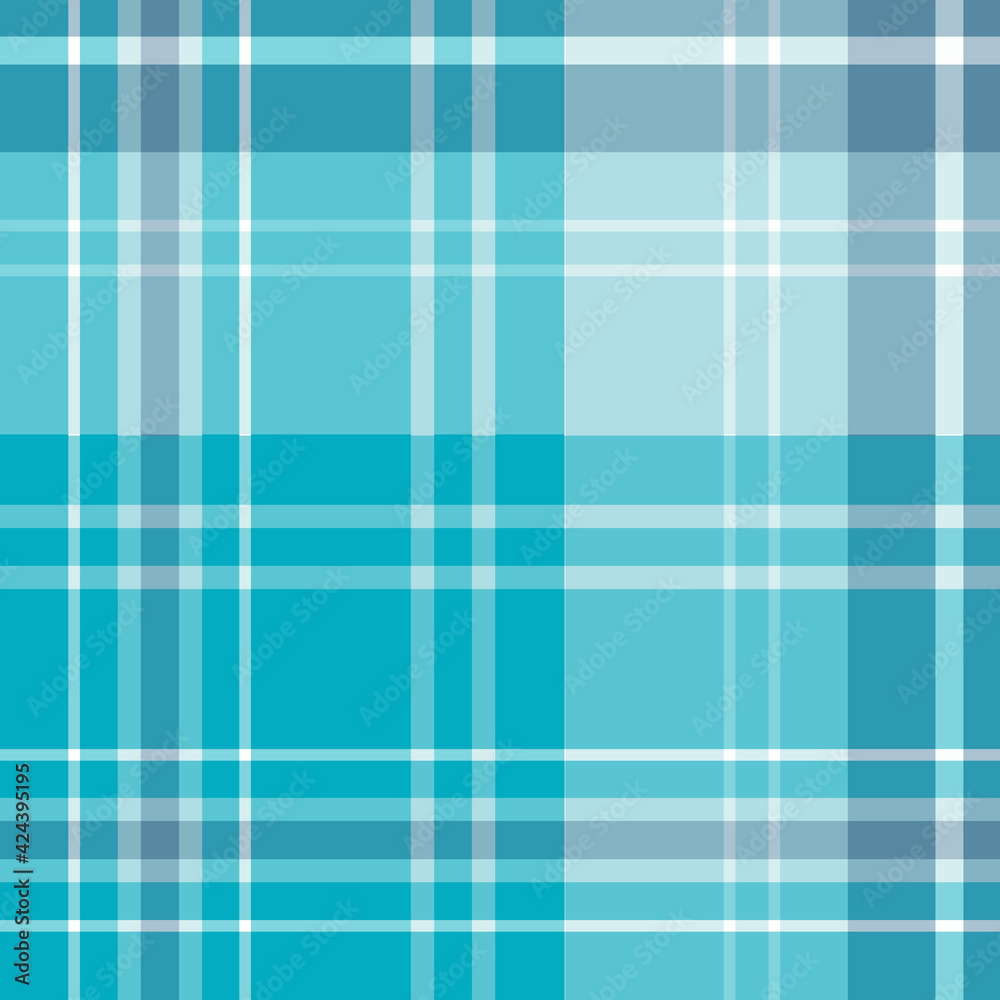 Fototapeta premium Seamless pattern in blue and white colors for plaid, fabric, textile, clothes, tablecloth and other things. Vector image.