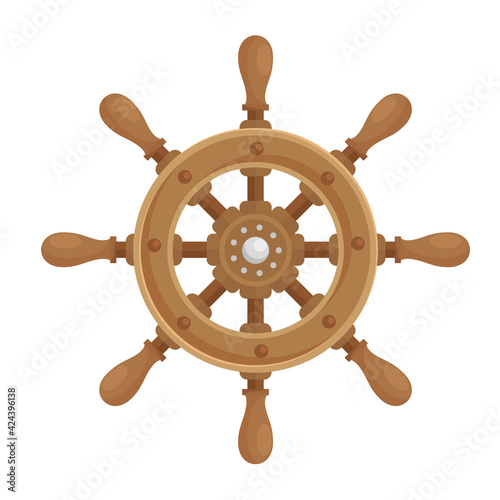 wooden helm ship