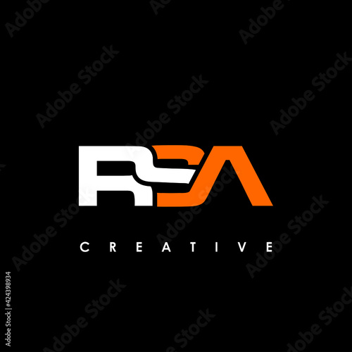 RSA Letter Initial Logo Design Template Vector Illustration photo