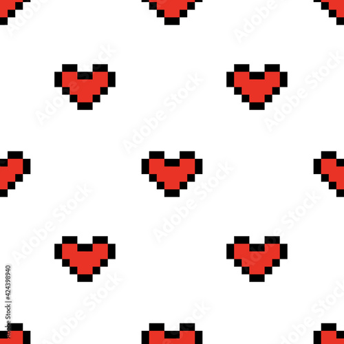 Valentine holiday poster design. Heart shape, creative lettering and cartoon style boy and girl. Vector illustration.