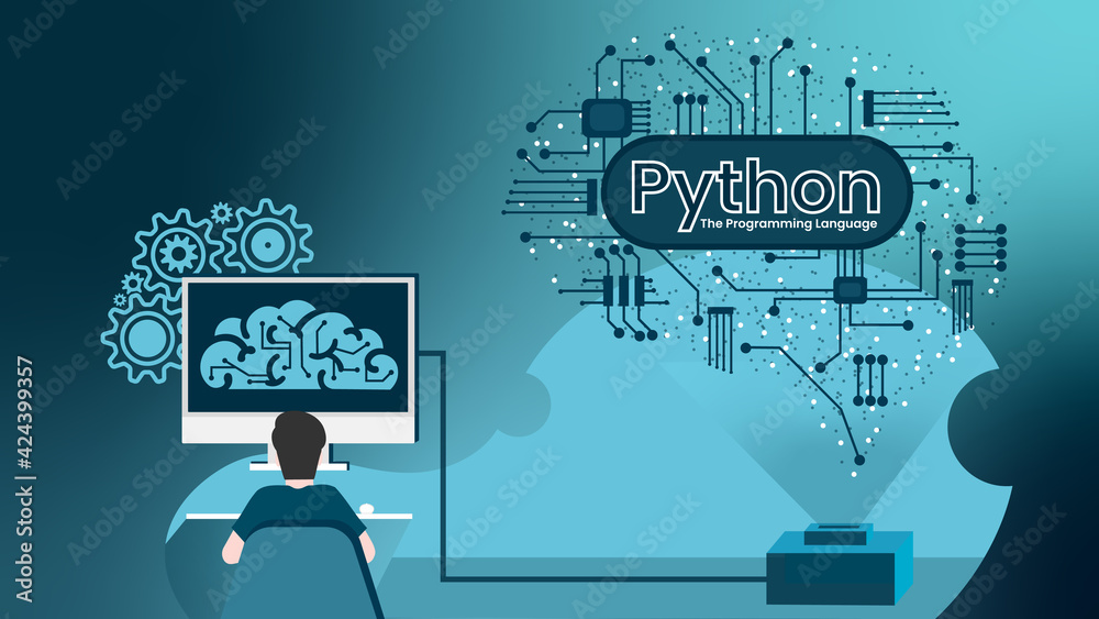 Python, the Programming Language - obrazy, fototapety, plakaty 