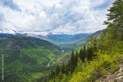Glacier National Park  snow-capped mountain range