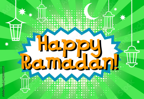 Poster for muslim religion holiday. Vector illustration.