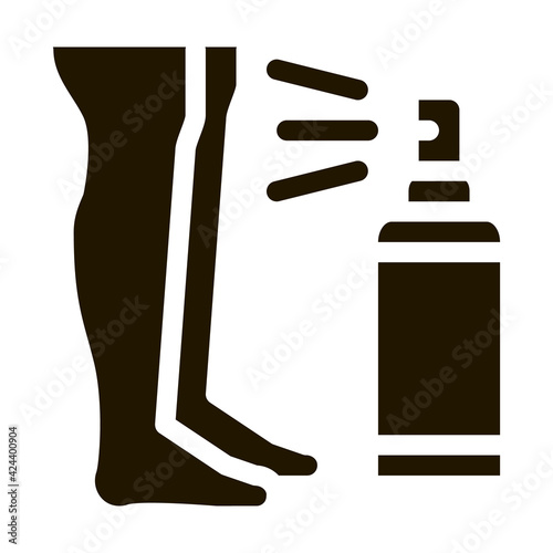 cream for leg after shave glyph icon vector. cream for leg after shave sign. isolated symbol illustration