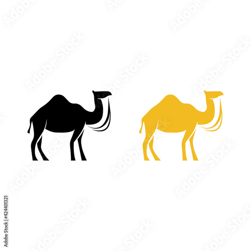 Black icon camel sign. Vector illustration eps 10