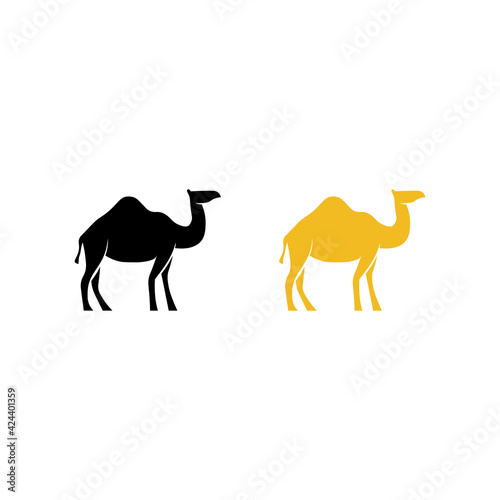 Black icon camel sign. Vector illustration eps 10