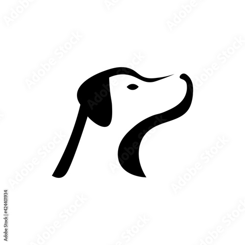 Black icon dog sign. Vector illustration eps 10