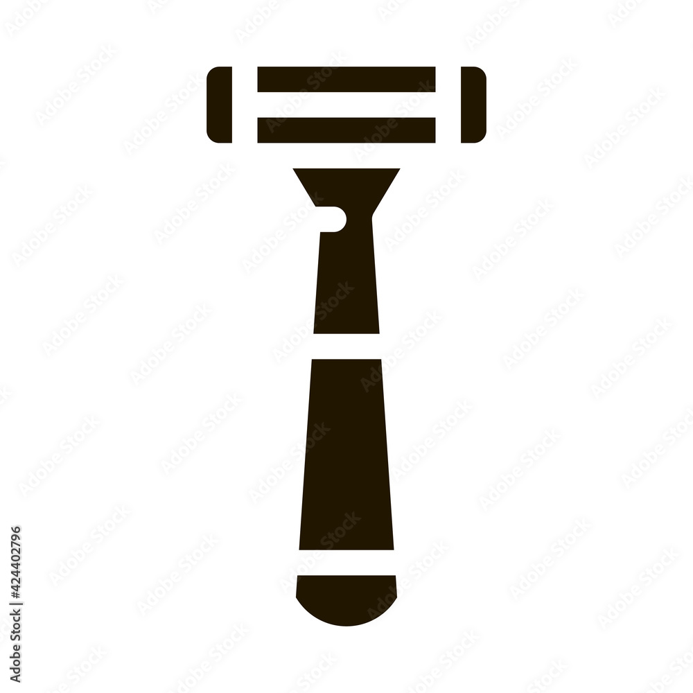 razor depilation tool glyph icon vector. razor depilation tool sign. isolated symbol illustration razor depilation tool glyph icon vector. razor depilation tool sign. isolated symbol illustration