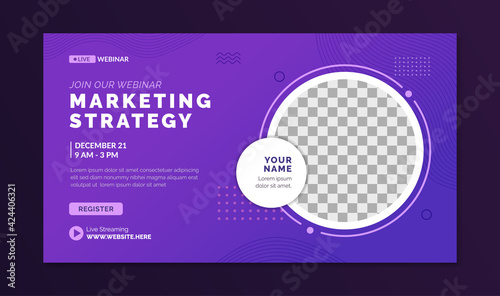 Marketing strategy webinar banner template