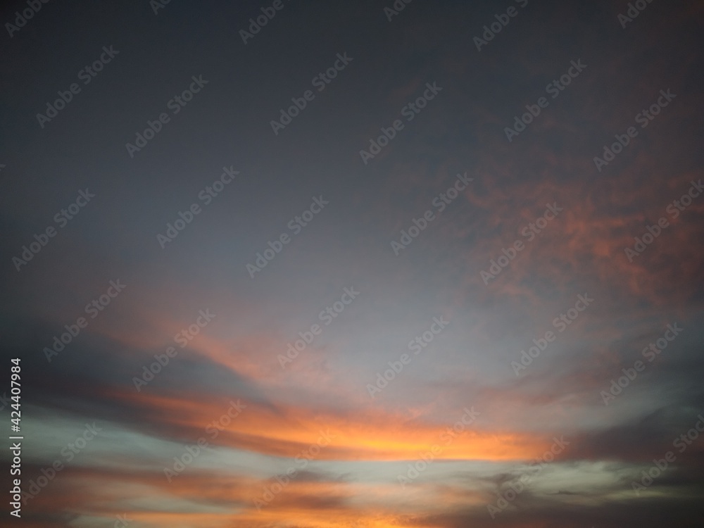 Fototapeta premium sunset in the sky one