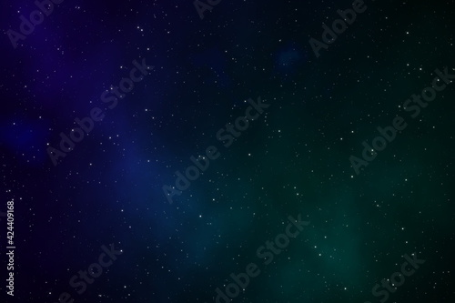 Beautiful nebula with gas clouds and stars field