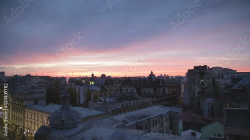 City Center Time lapse in Bucharest, Romania
