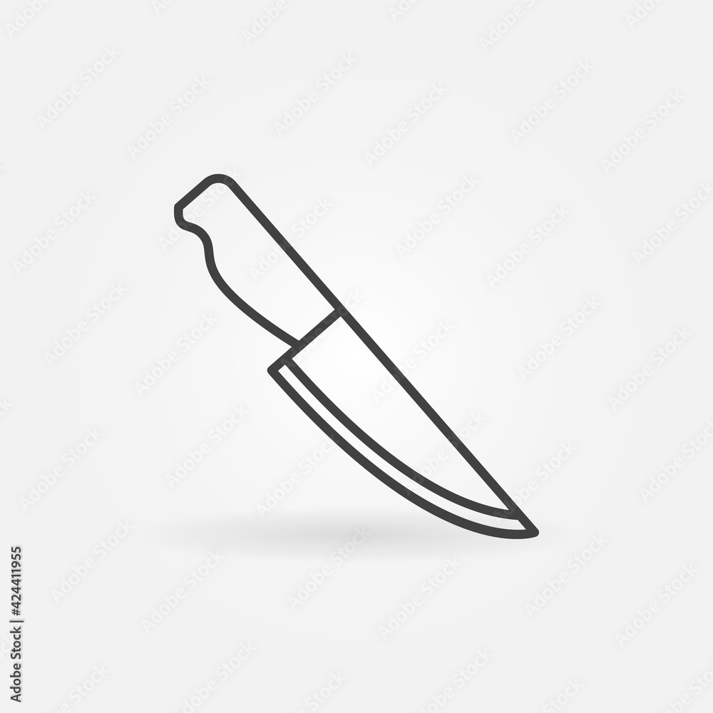 Knife vector concept minimal icon in thin line style Knife vector concept minimal icon in thin line style