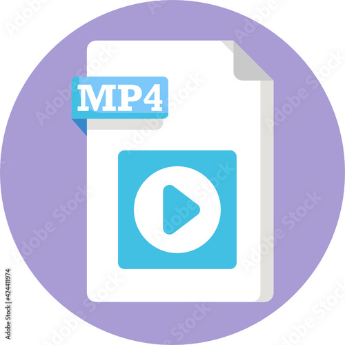 File Format Icon. MP4 Format photo