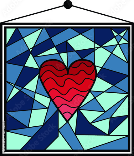 Stained Glass Heart