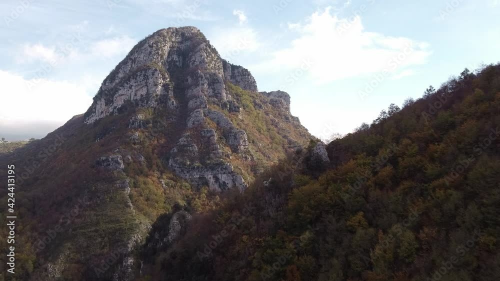 Aerial view of Monte Cigno peak, in the Apennine mountains, Italy Aerial view of Monte Cigno peak, in the Apennine mountains, Italy
