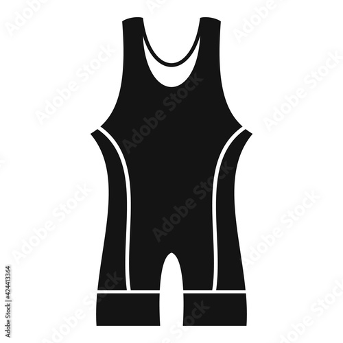 Greco-roman wrestling clothes icon, simple style
