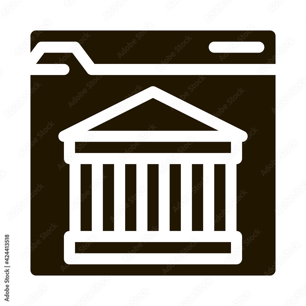 ancient building on web site glyph icon vector. ancient building on web site sign. isolated symbol illustration ancient building on web site glyph icon vector. ancient building on web site sign. isolated symbol illustration