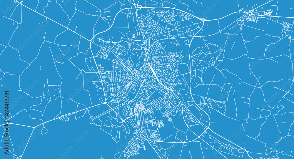 Fototapeta premium Urban vector city map of Naestved, Denmark