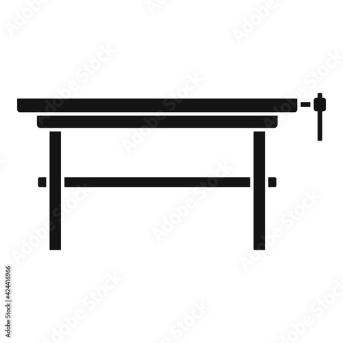 Carpenter work table icon, simple style