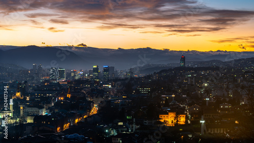 evening over the city