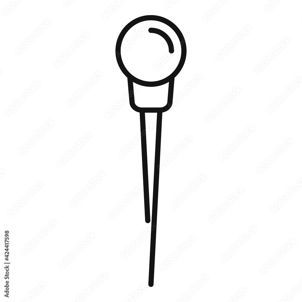 Carpenter needle icon, outline style Carpenter needle icon, outline style