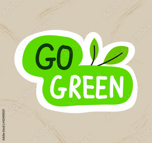 go green icon. Eco friendly concept vector illustration.