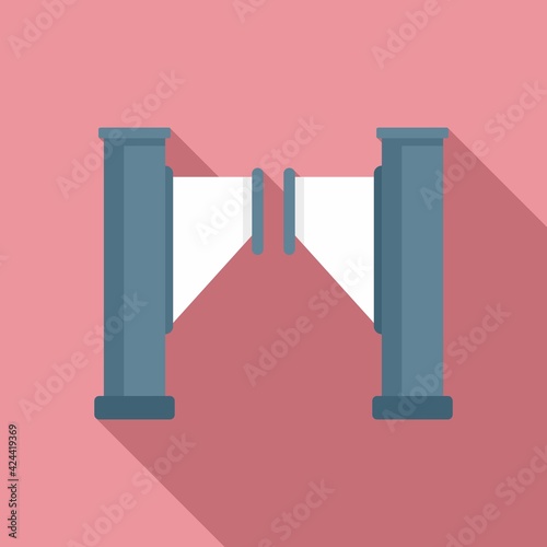 Turnstile barrier icon, flat style