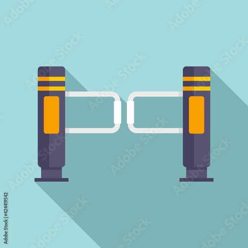 Control turnstile icon, flat style
