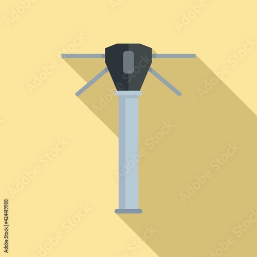 Automatic turnstile icon, flat style