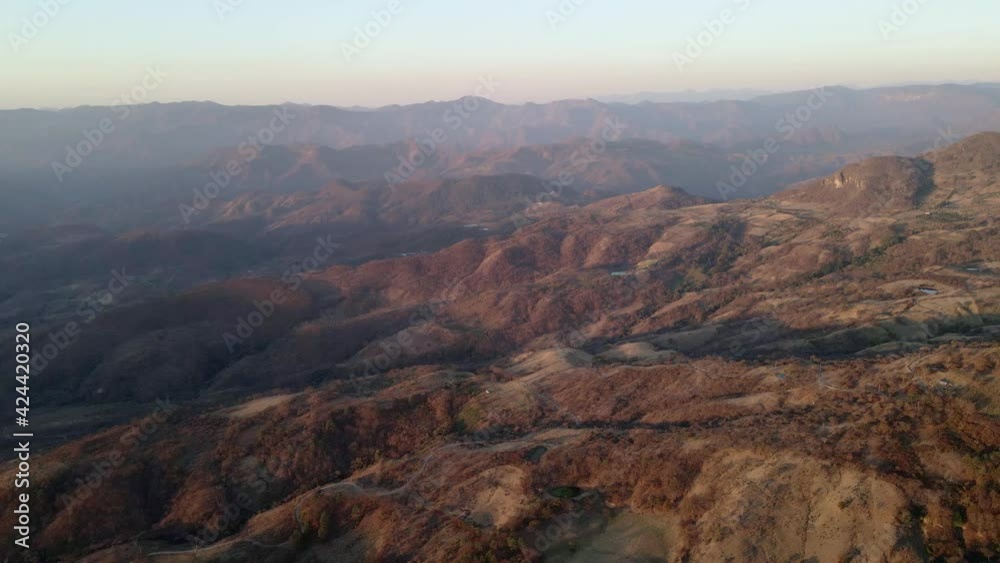 sunlight mountain land scenery aerial view sunlight mountain land scenery aerial view
