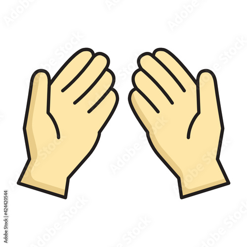 Dua Vector color Icon Design, Arabic culture, Islamic and Muslim fastings Sign, Raising the Hands For Prayer Concept, Ramadan and Eid al Fitr  stock, Seek forgiveness from Allah illustration