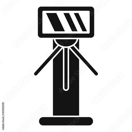 Tripod turnstile icon, simple style