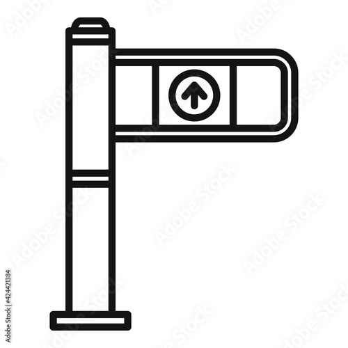 Gate turnstile icon, outline style