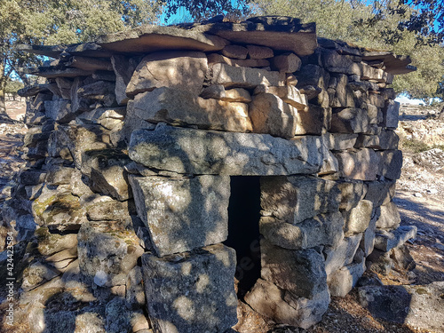 an old abandoned stone house