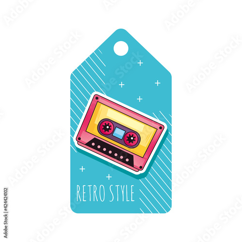 retro cassette tag