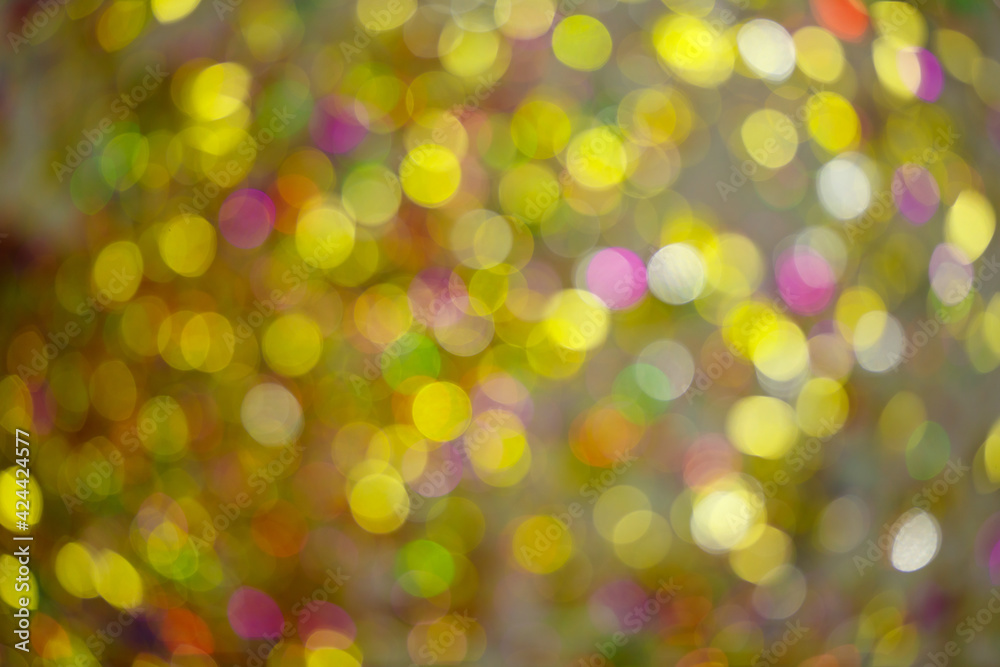 Vivid lights glittering with golden color Vivid lights glittering with golden color