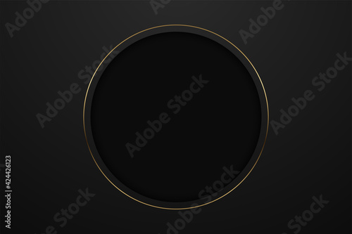 Abstract black paper background triangles shape overlapping layer