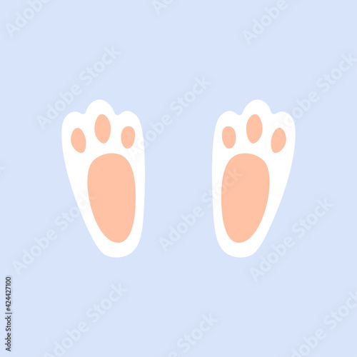 easter bunny foot shape illustration nursery