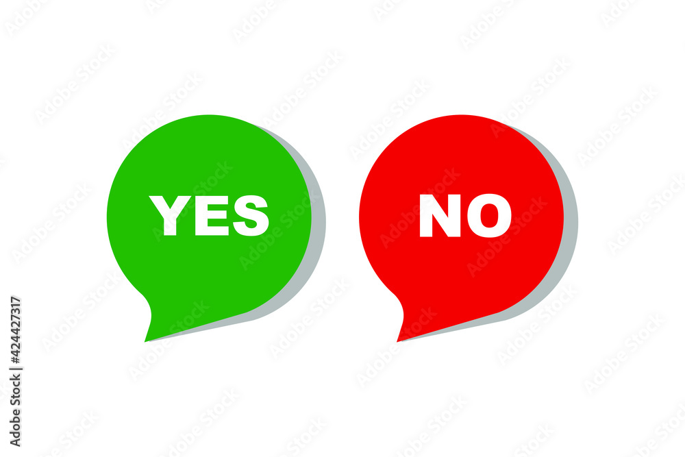 yes and no buttons yes and no buttons