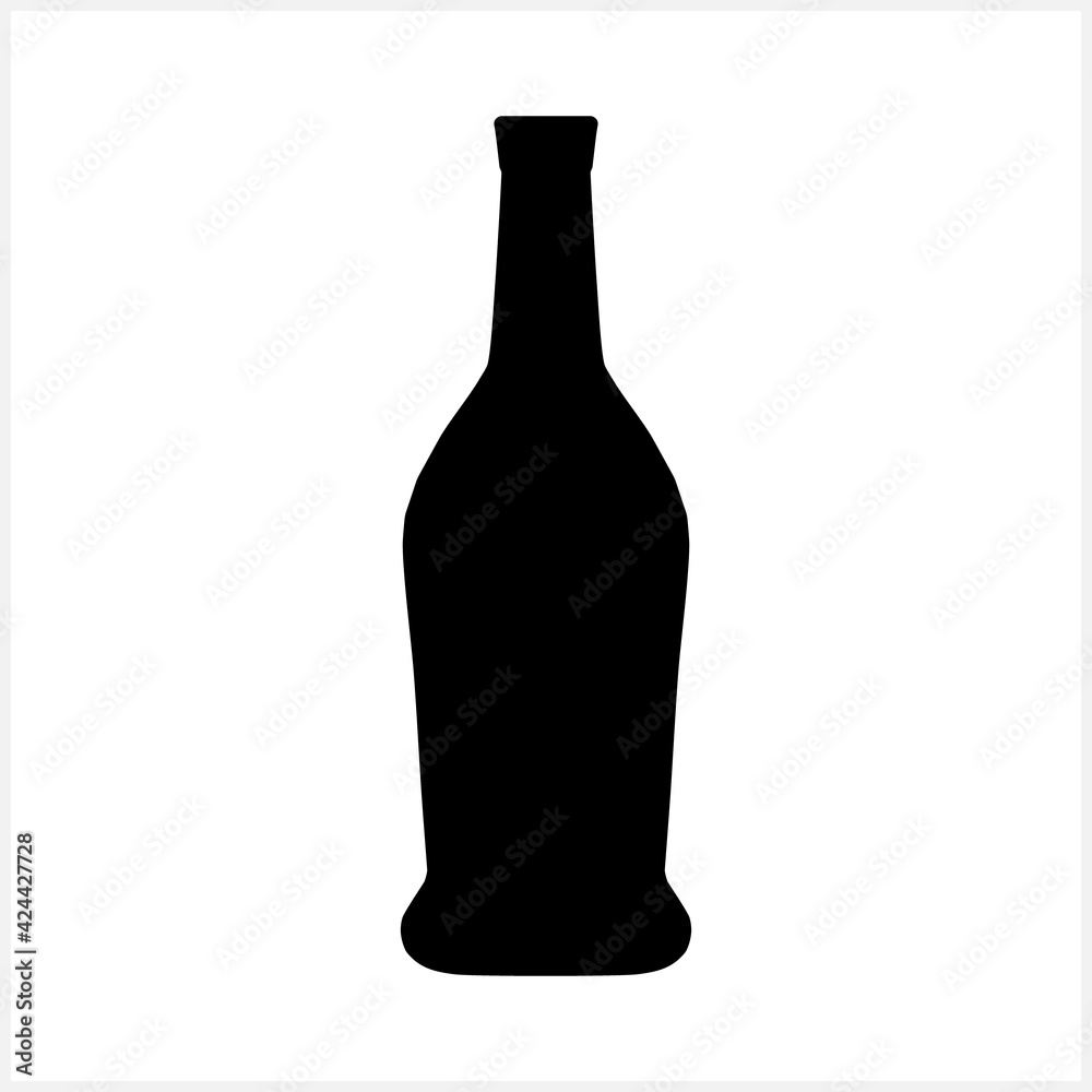 Silhouette of glass wine bottles. Stencil bottle. Vector stock illustration. EPS 10 Silhouette of glass wine bottles. Stencil bottle. Vector stock illustration. EPS 10