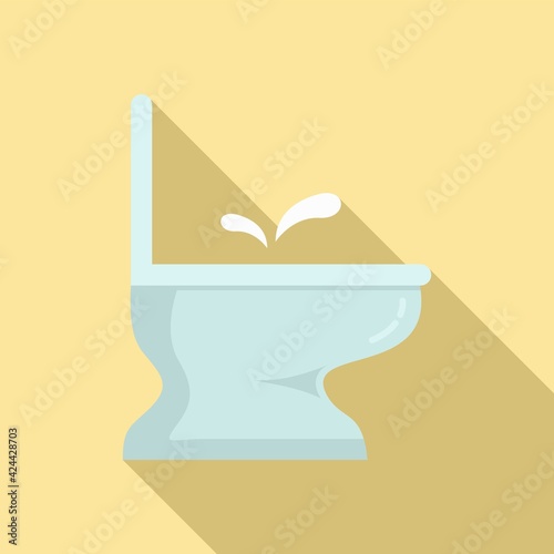 Furniture bidet icon, flat style