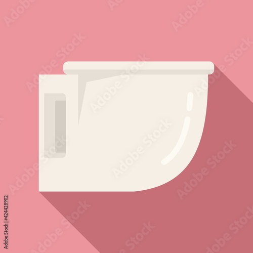 Modern bidet icon, flat style