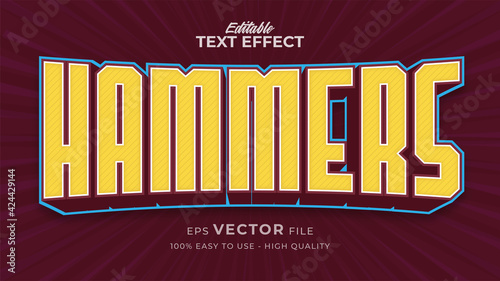 Editable text style effect - sport text style theme