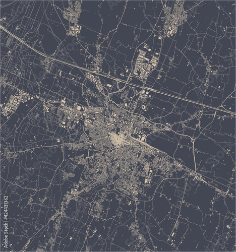 map of the city of Reggio nell Emilia, Italy photo