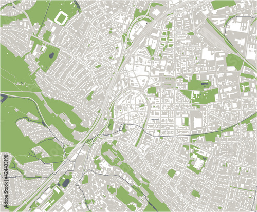 map of the city of Bielefeld  Germany