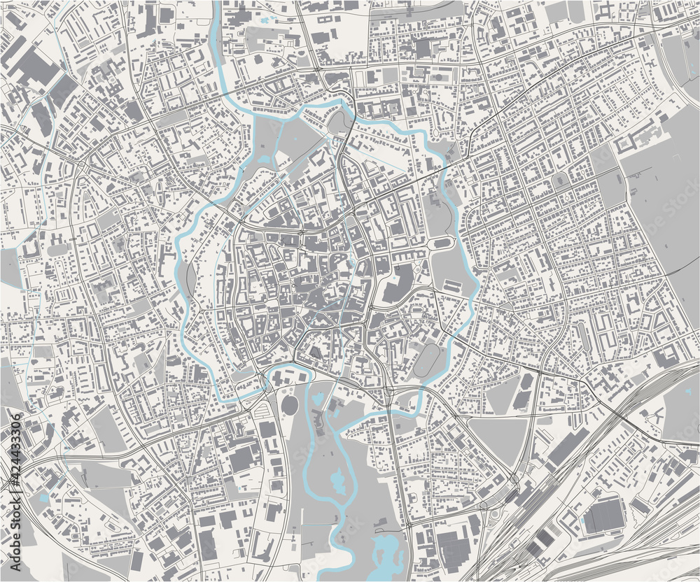 map of the city of Braunschweig, Germany