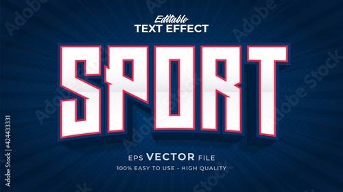 Editable text style effect - Sport text style theme