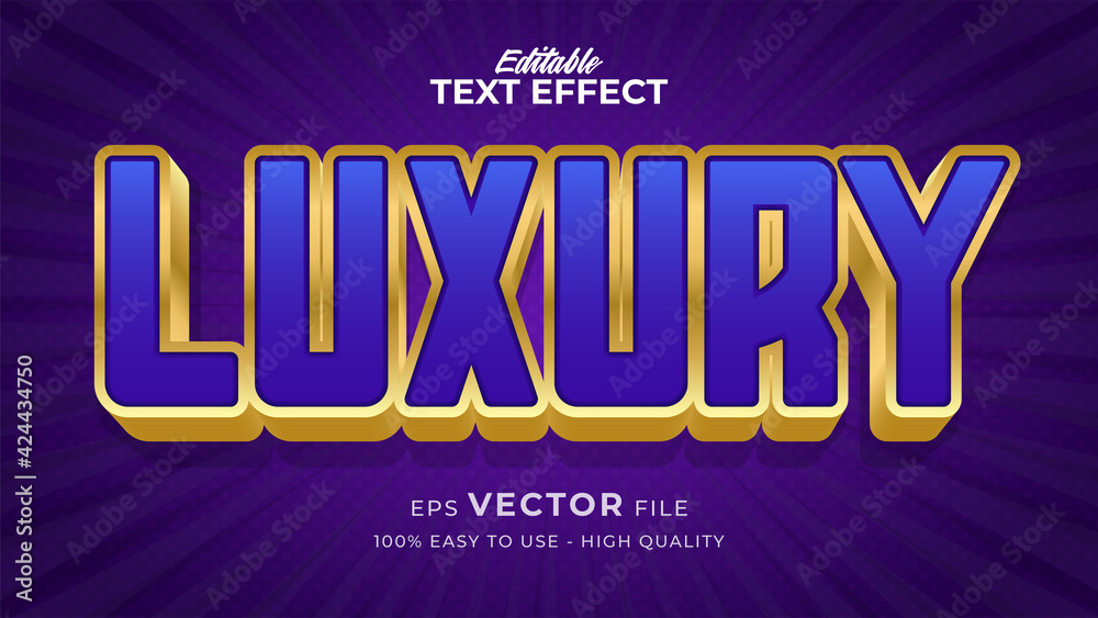 Editable text style effect - luxury retro text style theme