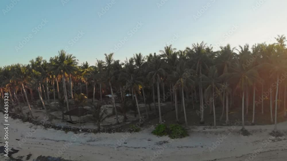 Lodge under palm trees, General Luna, Siargao Island, Philippines Lodge under palm trees, General Luna, Siargao Island, Philippines